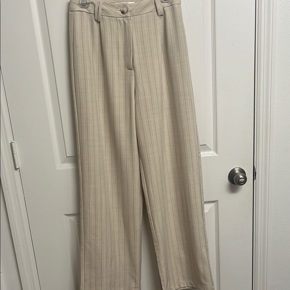 Women's beige pinstriped Pants